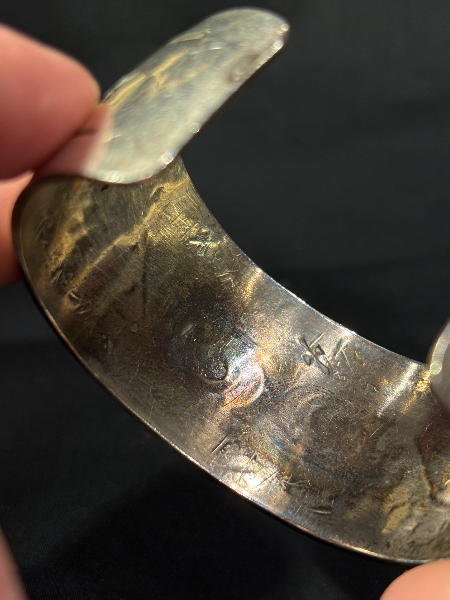 Juan Singer VINTAGE NAVAJO TURQUOISE STERLING SILVER BRACELET