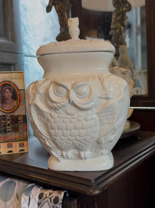 Vintage Ceramic Owl Cookie Jar