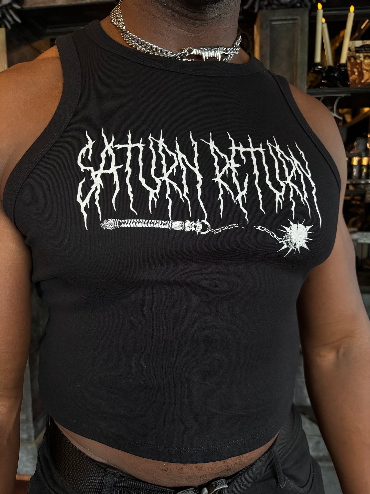 ‘Saturn Return’ Heavy Metal Crop Top