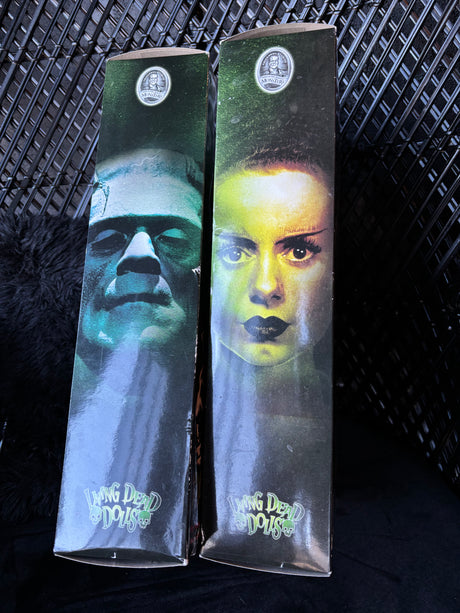 Living Dead Dolls x Universal Monsters Mezco Frankenstein and The Bride Collectible Figures Set