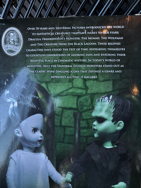 Living Dead Dolls x Universal Monsters Mezco Frankenstein and The Bride Collectible Figures Set