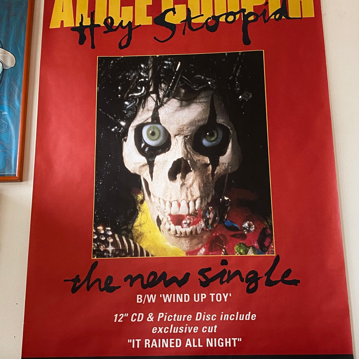 Large Vintage 1991 Alice Cooper Hey Stoopid Album Poster – Shop 