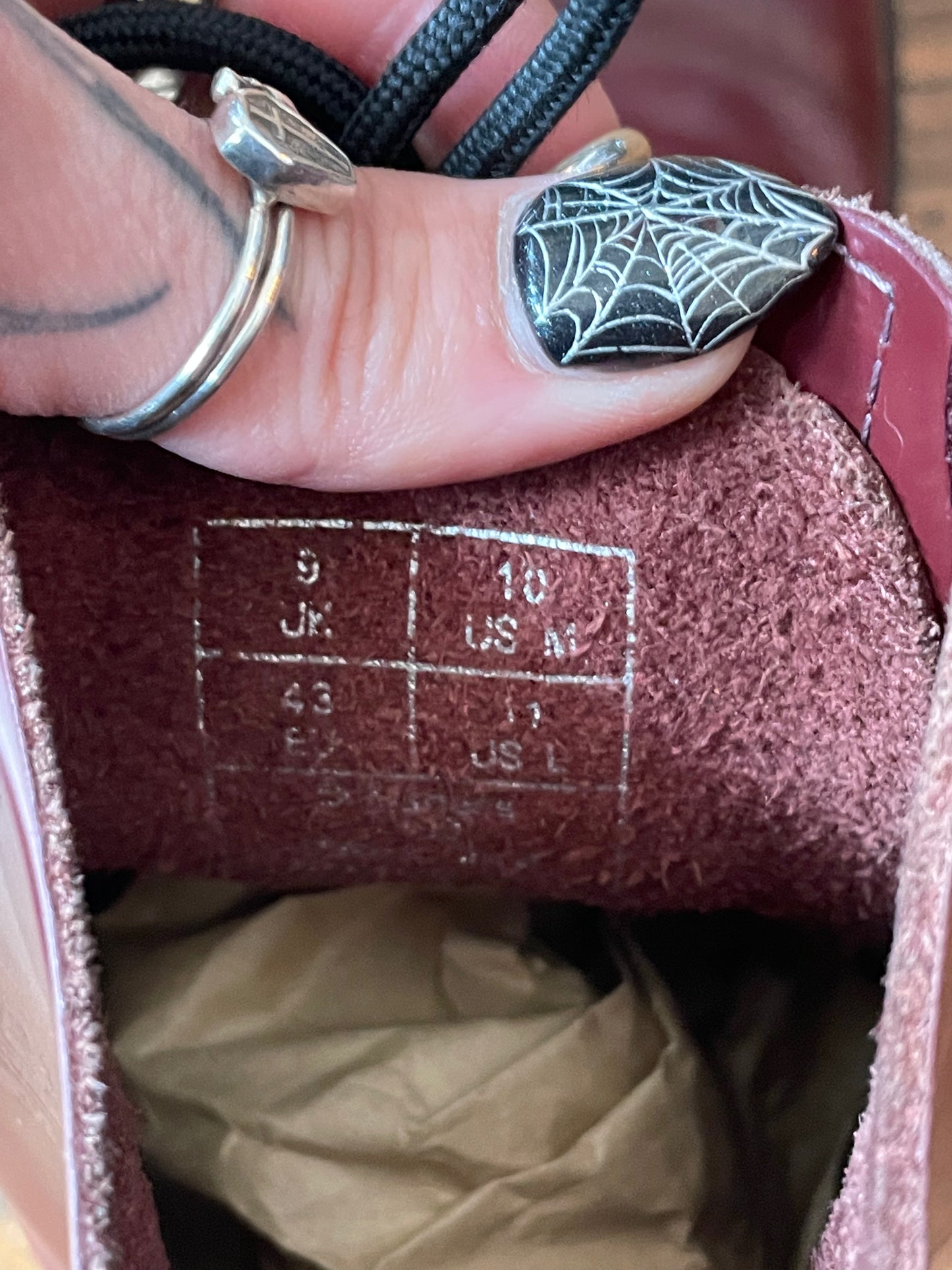 Doc Martens Smooth Cherry Red 1460 10 Eyelet Lace Up Boots