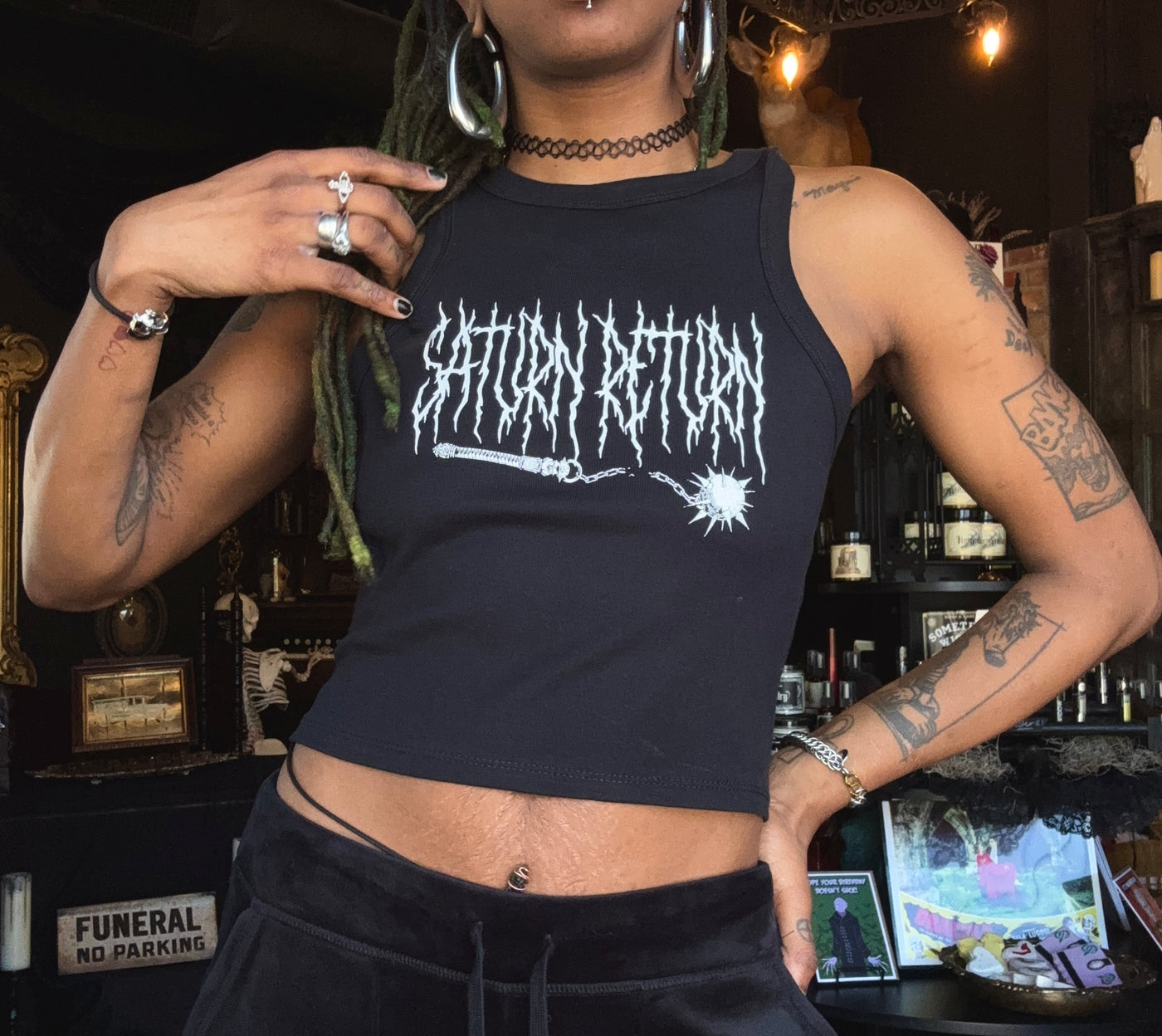 ‘Saturn Return’ Heavy Metal Crop Top