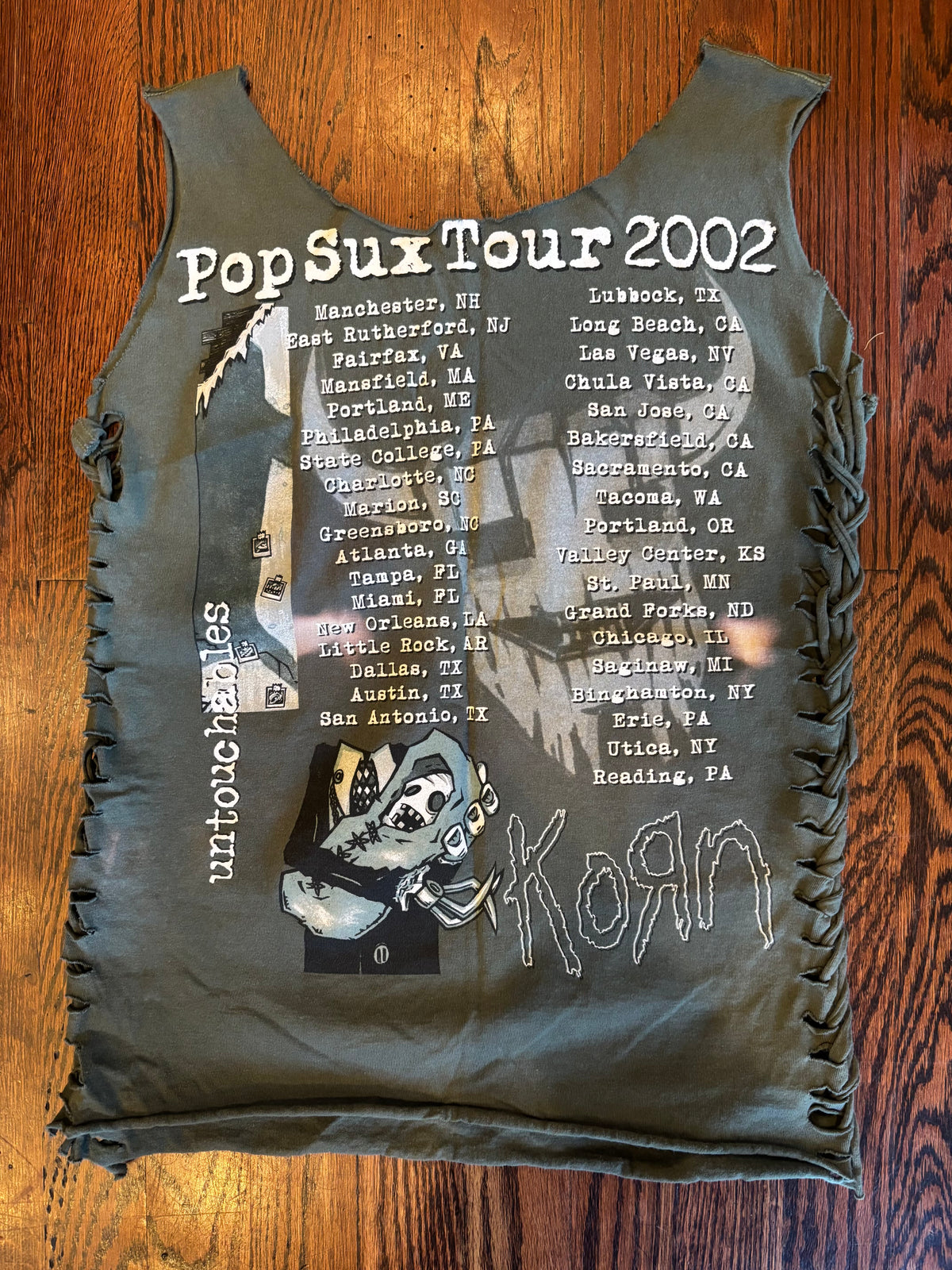 Y2K Upcycled Korn 2002 “Pop Sux Tour” Tank