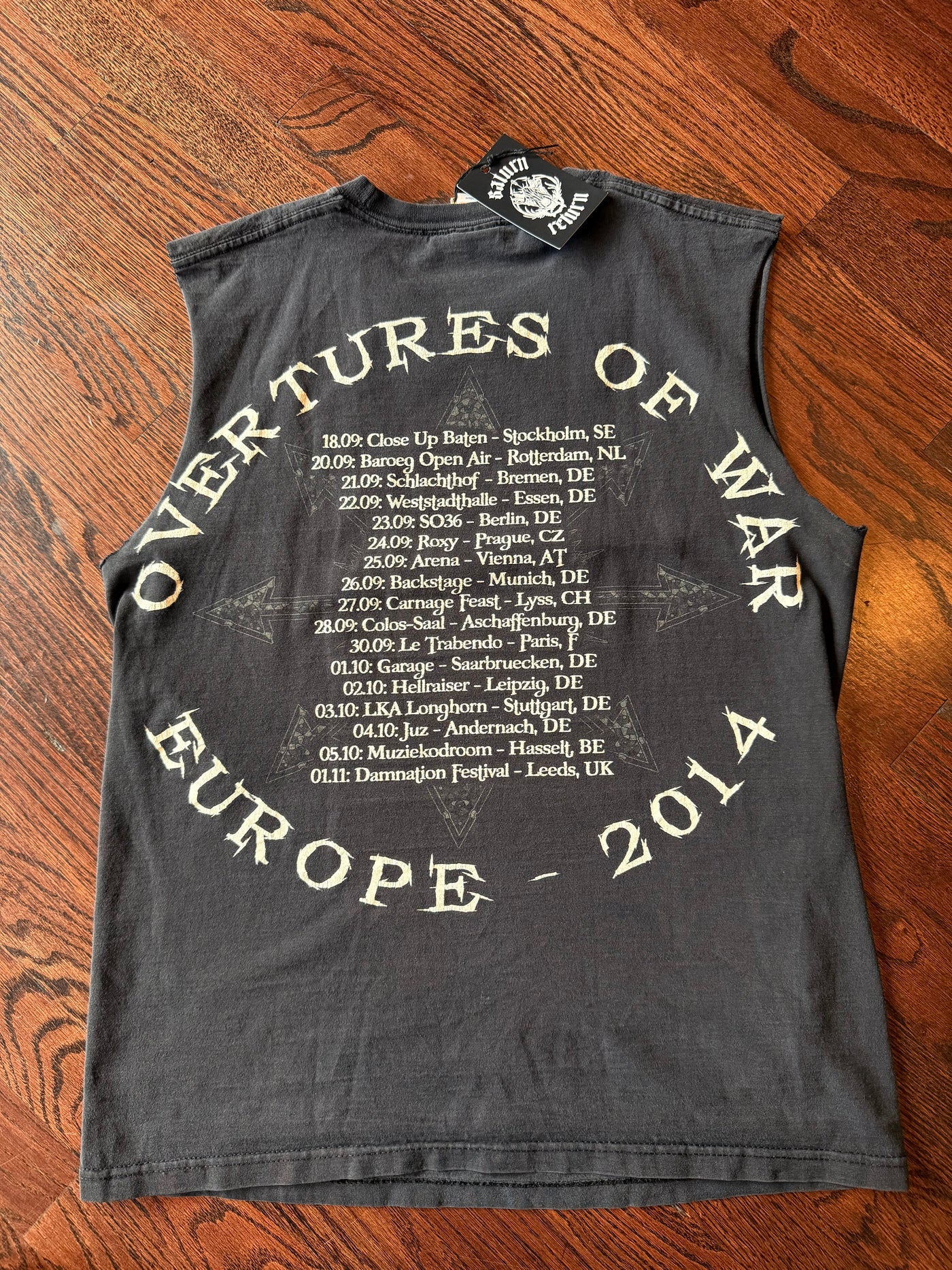2014 Bolt Thrower Overtures of War Sleeveless Tour T-Shirt