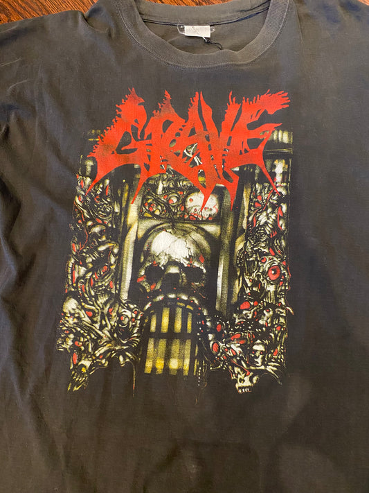 Vintage 1992 Grave Into The Grave European Tour T-Shirt