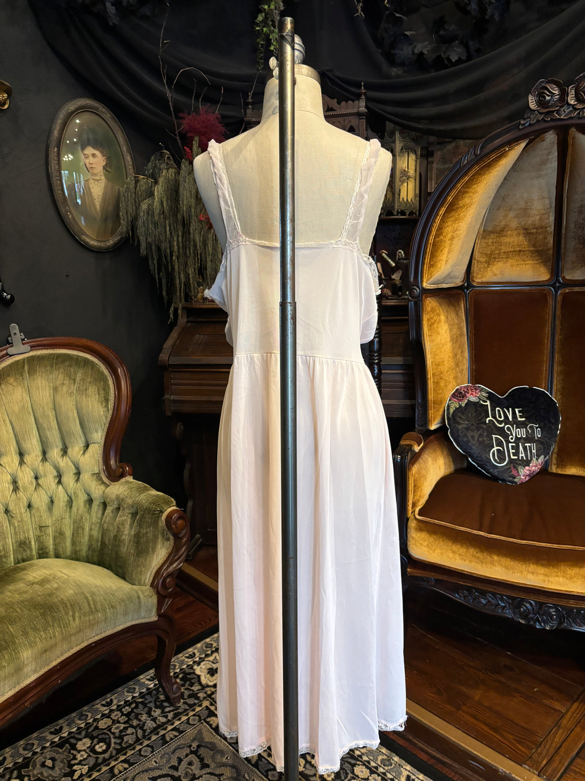 60s Baby Pink Baby Doll Slip Dress