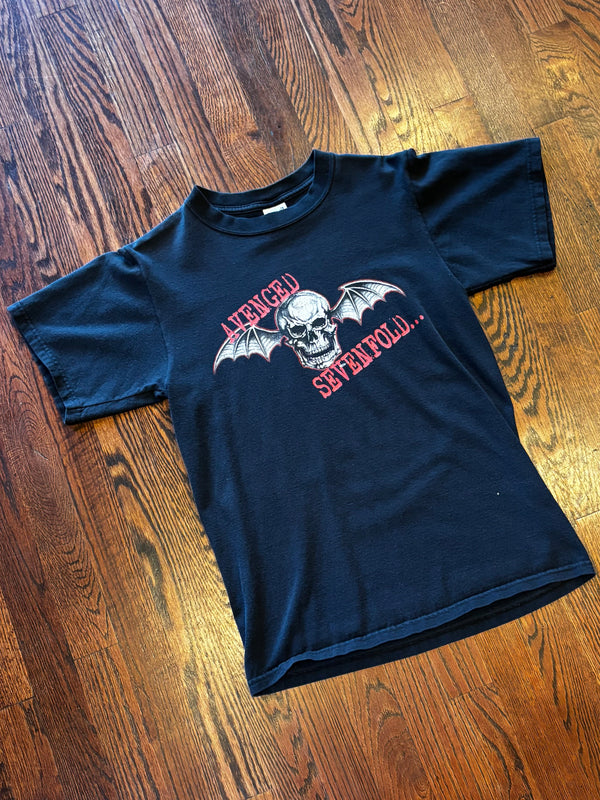 Y2K Avenged Sevenfold Death Bat Band Short Sleeve T-Shirt