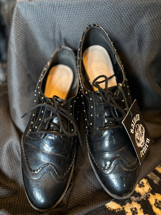 “Call it Spring” Vegan Leather Studded oxfords