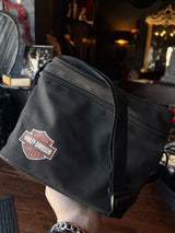 Vintage Black Canvas Harley-Davidson Crossbody Bag