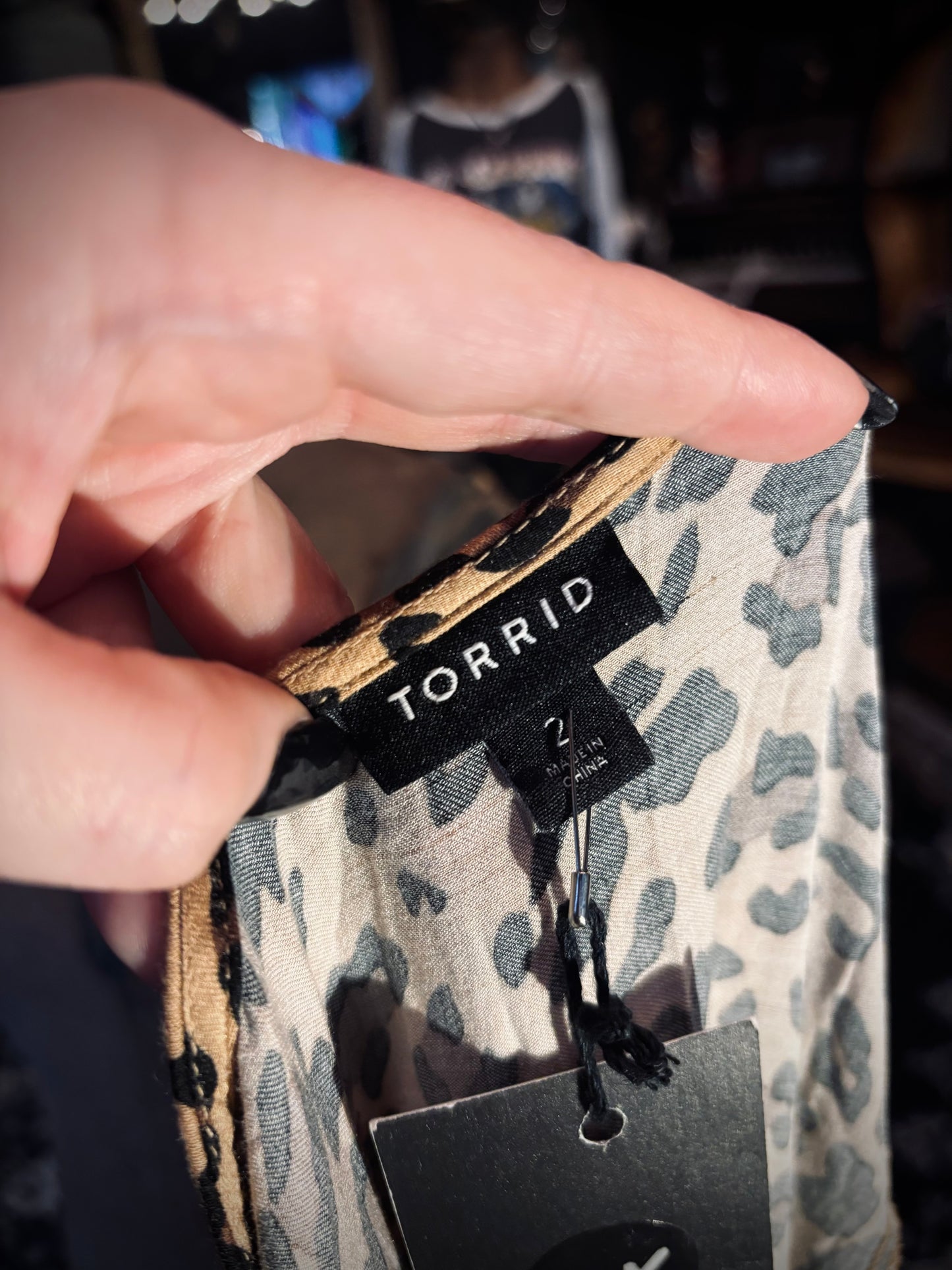 Torrid Cheetah print long shift top
