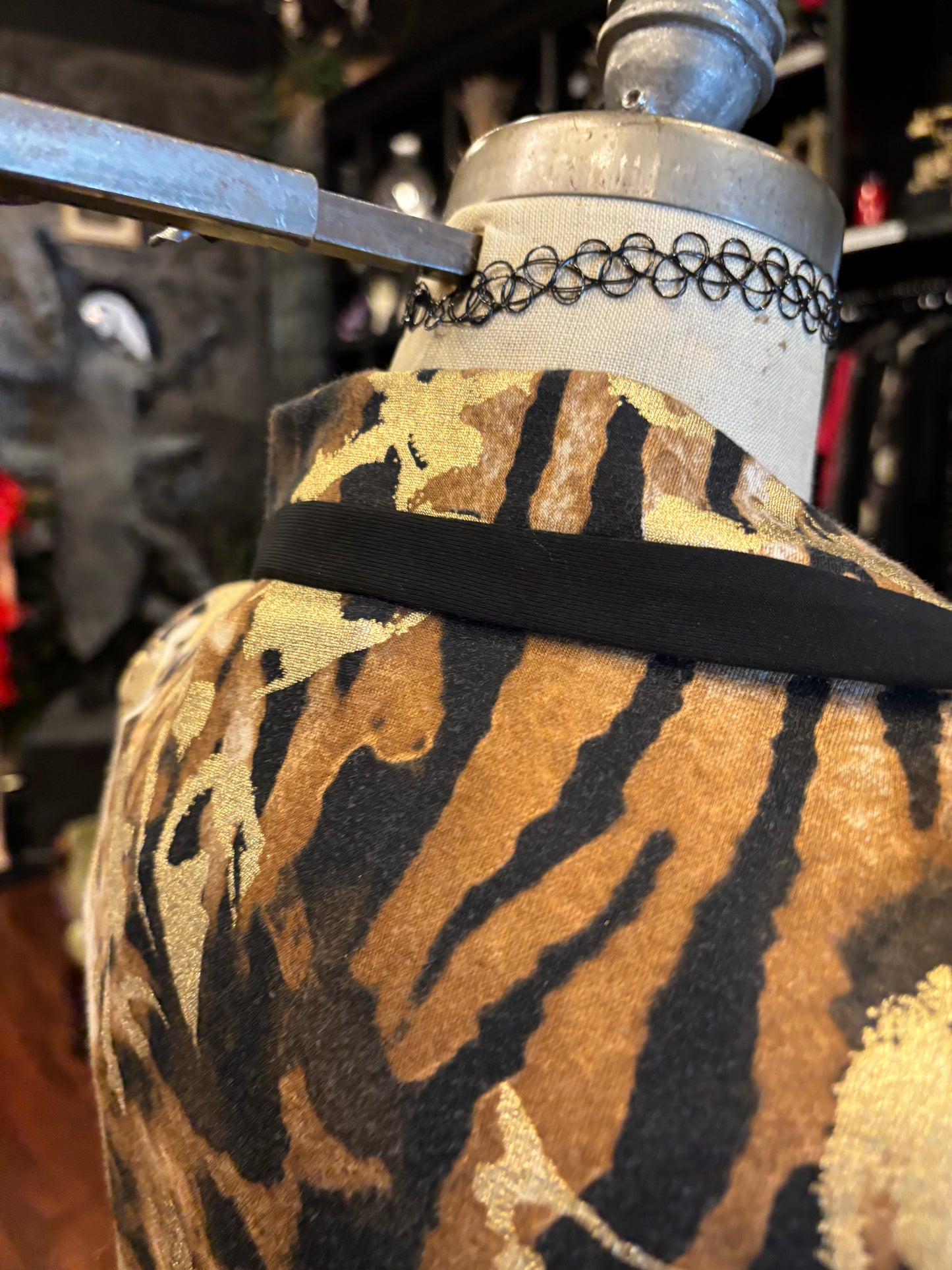 Vintage Joseph Ribhoff Cropped Animal Print Blazer