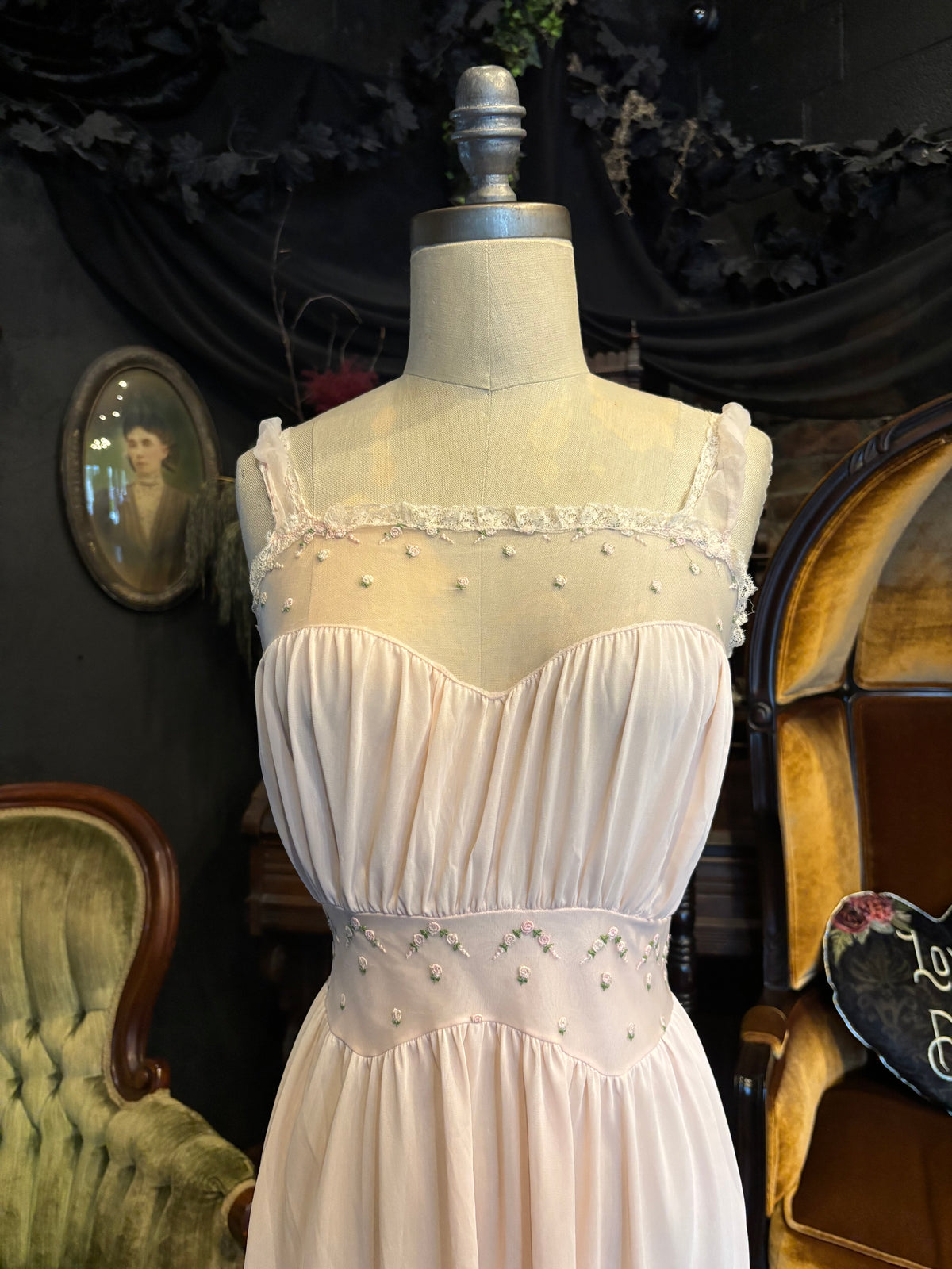 60s Baby Pink Baby Doll Slip Dress