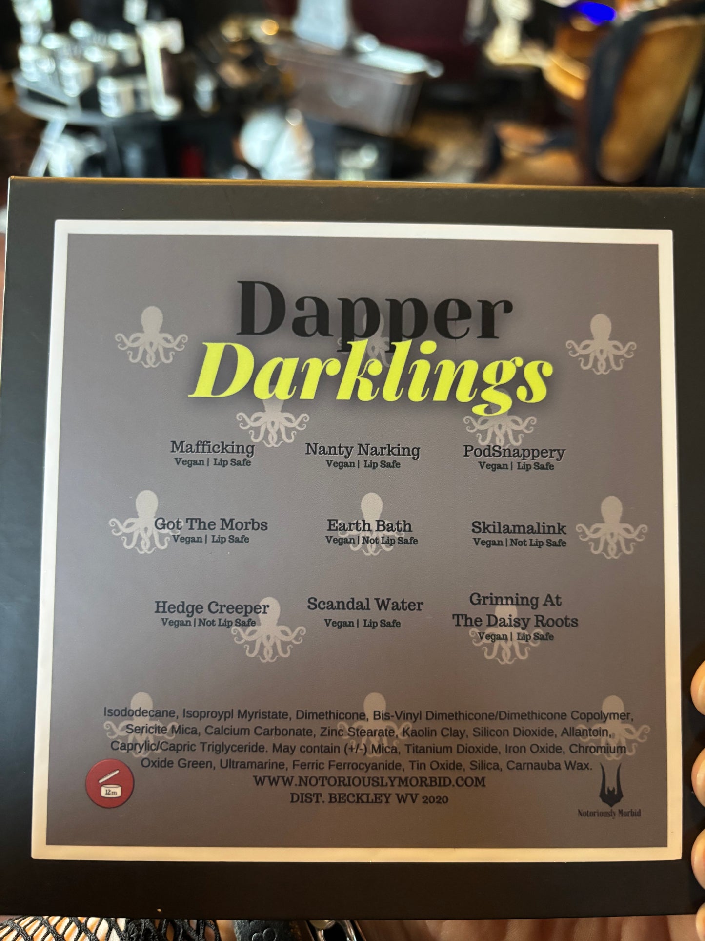 Notoriously Morbid Dapper Darklings eyeshadow pallet
