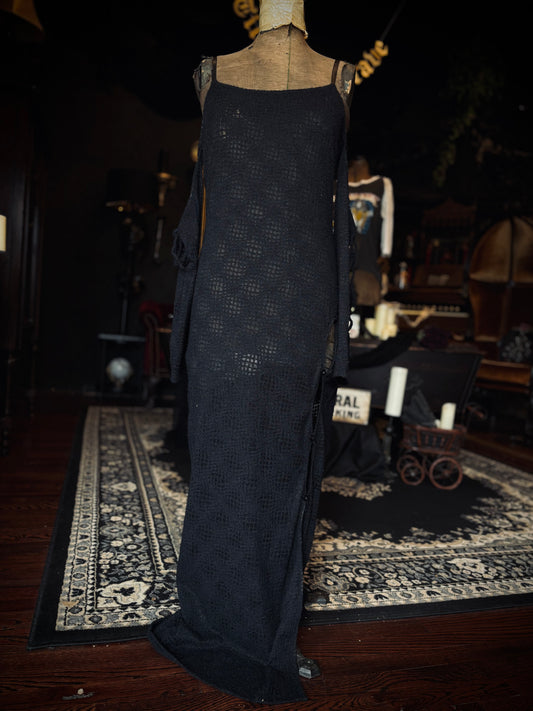 Poster Girl semi-sheer Bodycon full length dress