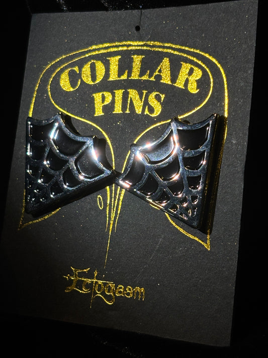 Ectogasm Cobweb Collar Pins