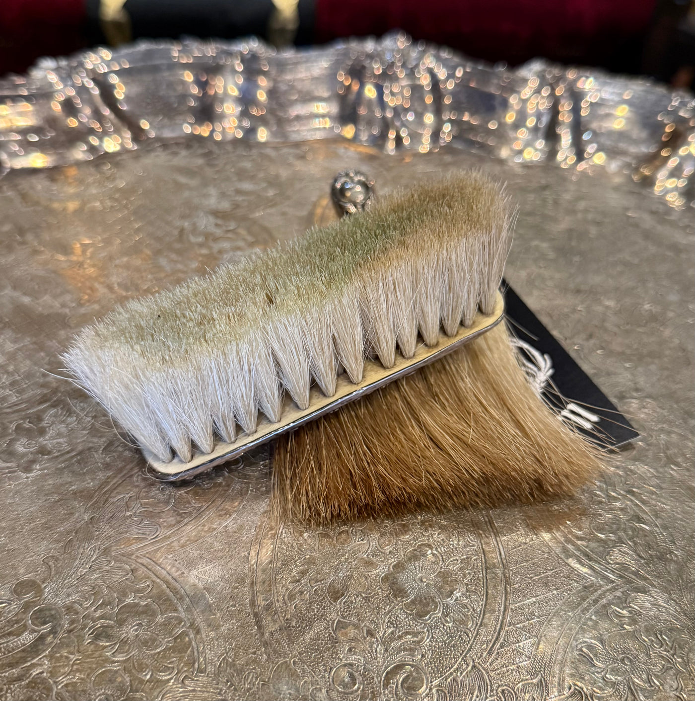 Vintage Barbering Two-Piece Set of Brushes