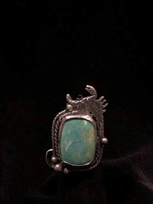 Sterling Silver Scorpion Turquoise Ring