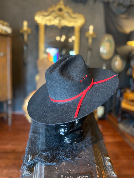 Black And Red Cowboy Hat