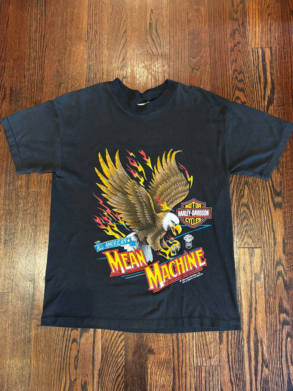 Vintage 1988 Harley-Davidson “Mean Machine” Fiery Eagle Short Sleeve T-Shirt