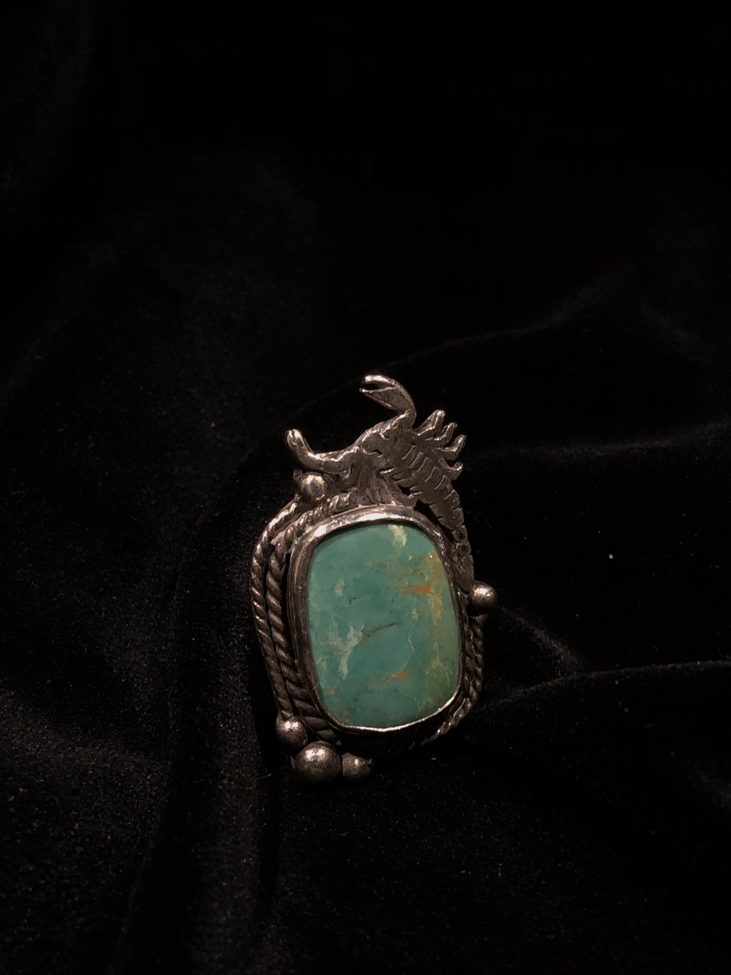 Sterling Silver Scorpion Turquoise Ring