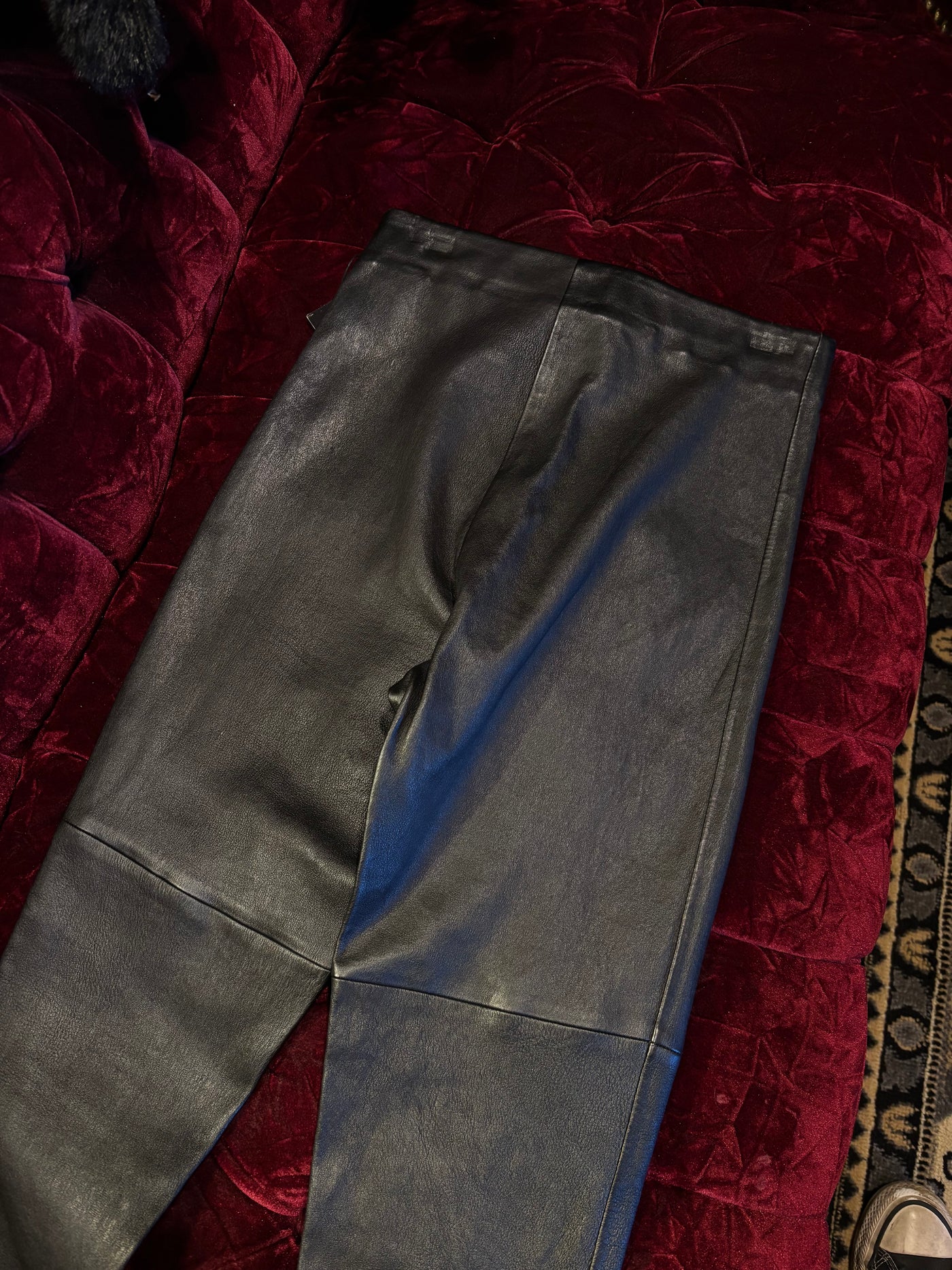Maison Martin Margiela x H&M Black Leather Skinny Stirrup Leggings