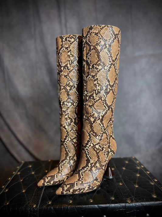 Jeffery Campbell Entity-2 Tall Snakeskin Boots