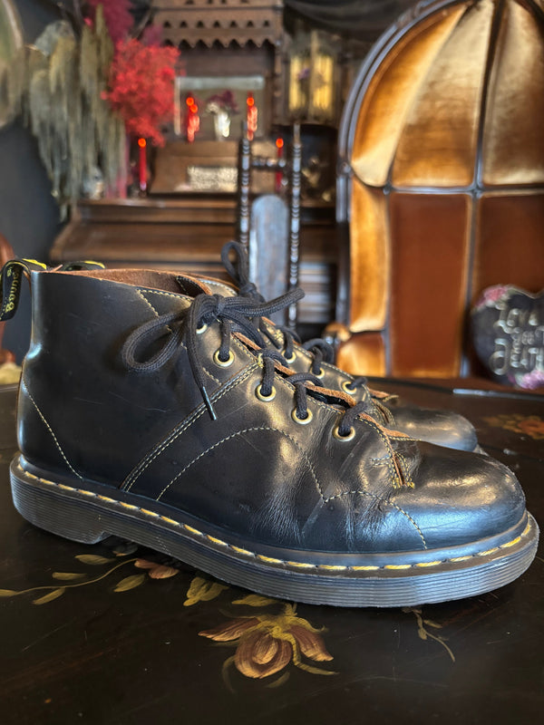 Dr. Martens Old School 90’s Y2K Style Black Church Leather Monkey Boots