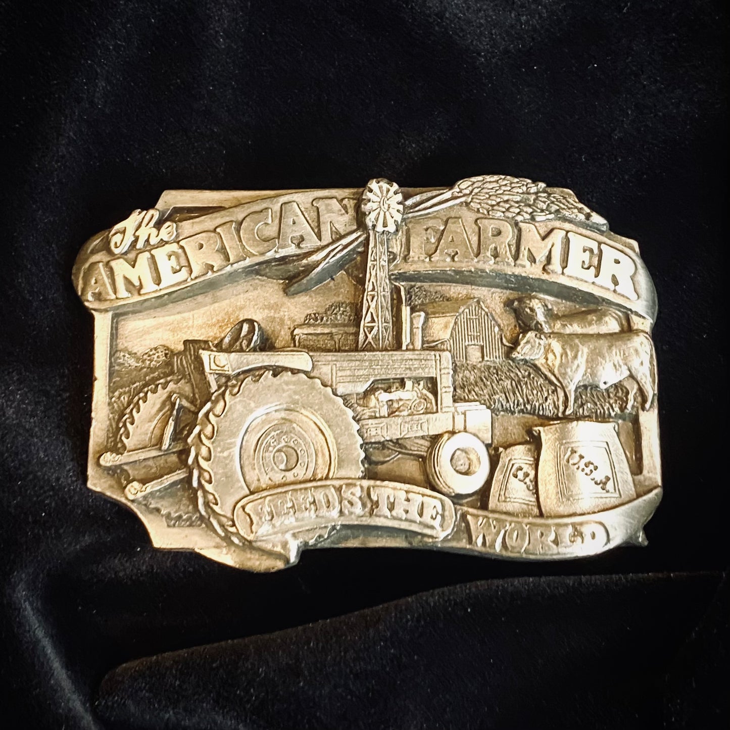 Vintage Siskiyou Buckle Co. “American Farmers” Belt Buckle