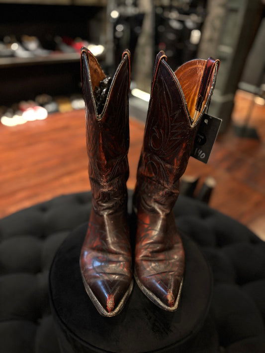 Cherry red cowboy boots