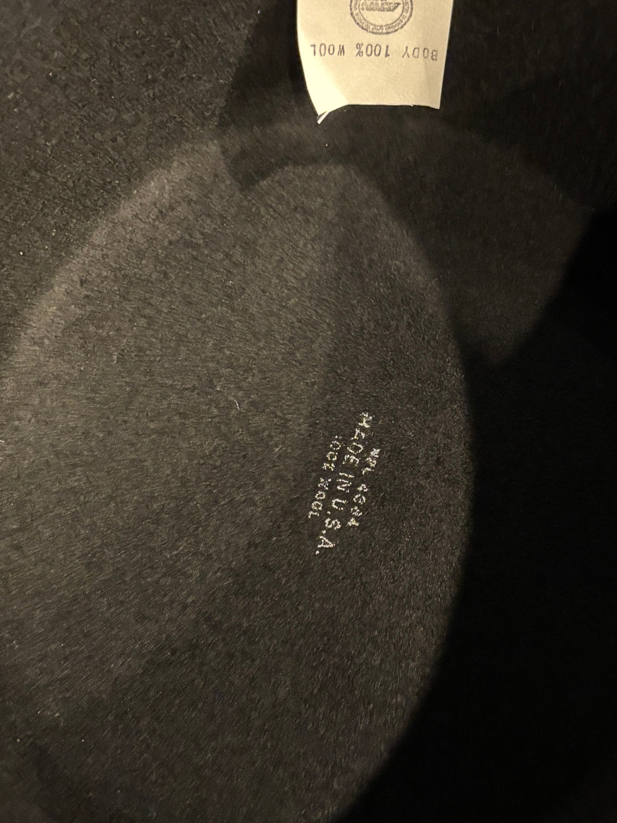 Vintage Black Wool Felt Wide Brimmed Hat