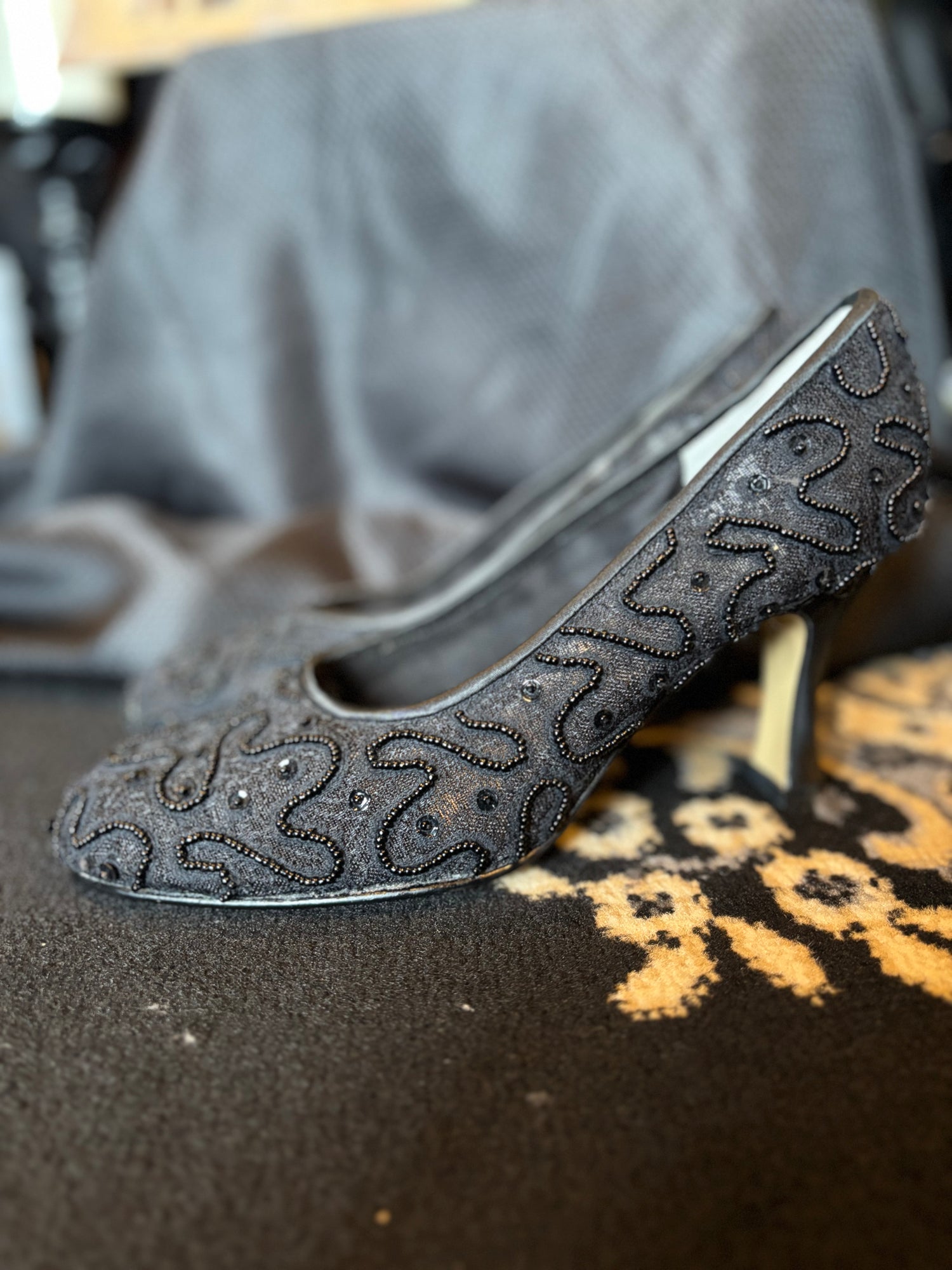 Jacques Levine Vintage Sequin heels