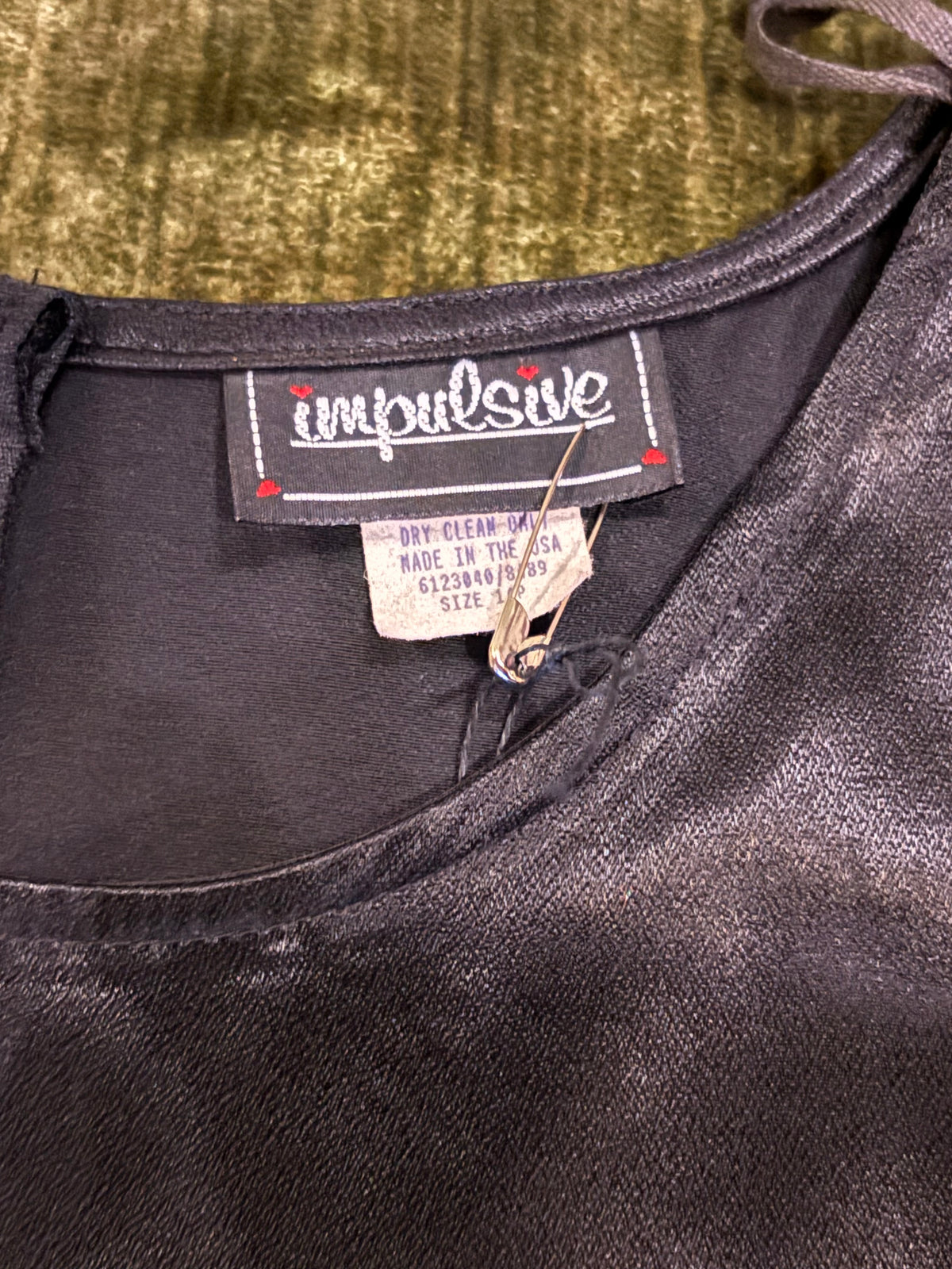 90s Impulsive Tag Mini Black Baby Doll Dress