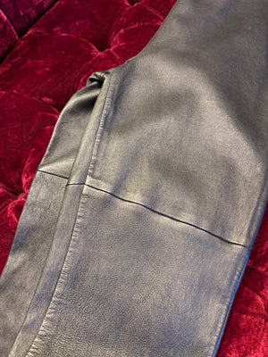 Maison Martin Margiela x H&M Black Leather Skinny Stirrup Leggings