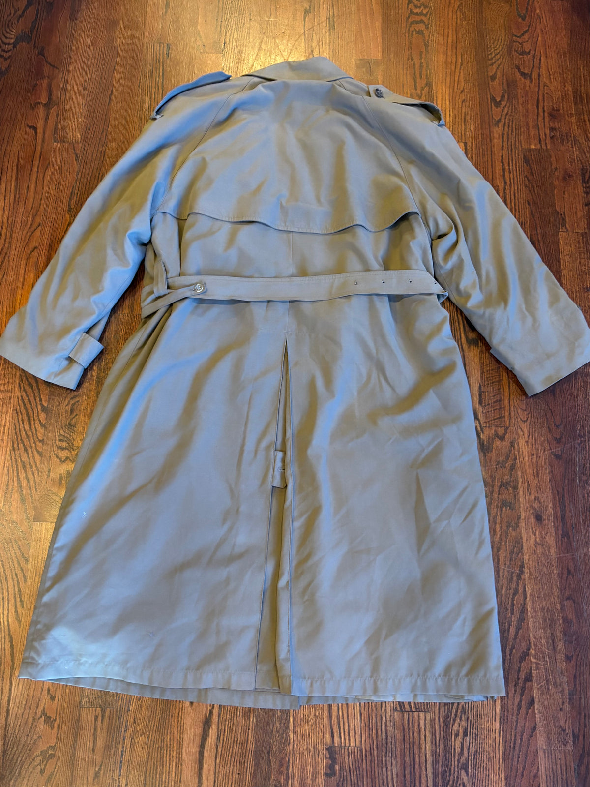 80s Vintage Tan Evan-Picone Belted Trench Coat