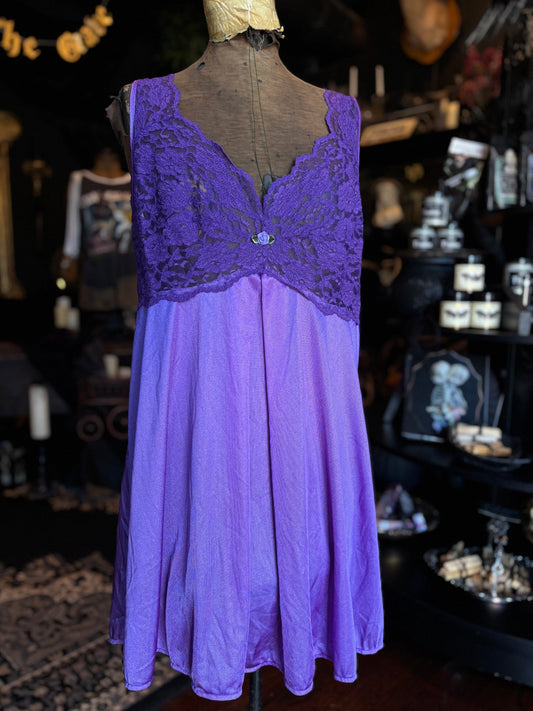 Amoureuse Purple Lace Nightgown