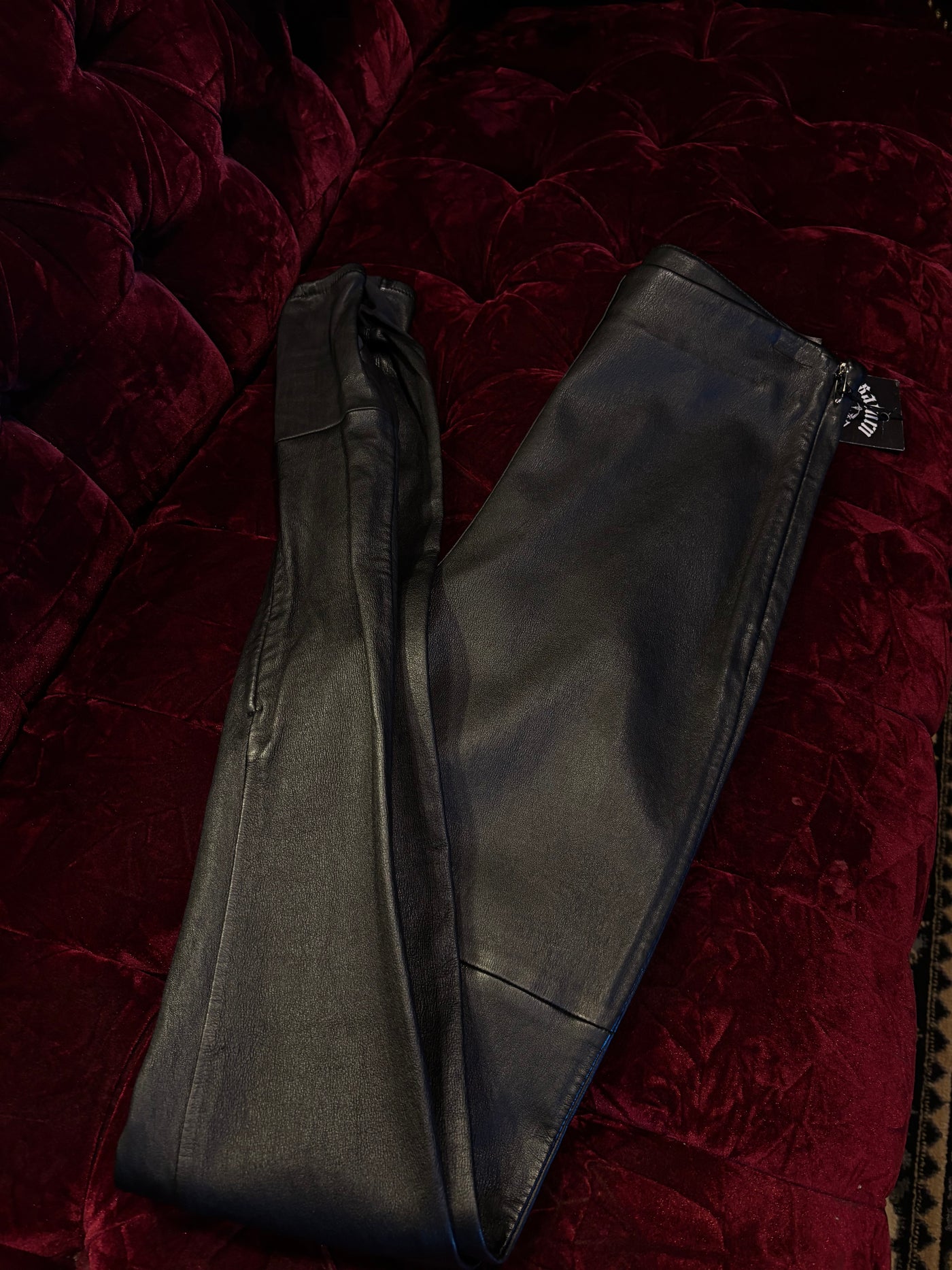 Maison Martin Margiela x H&M Black Leather Skinny Stirrup Leggings