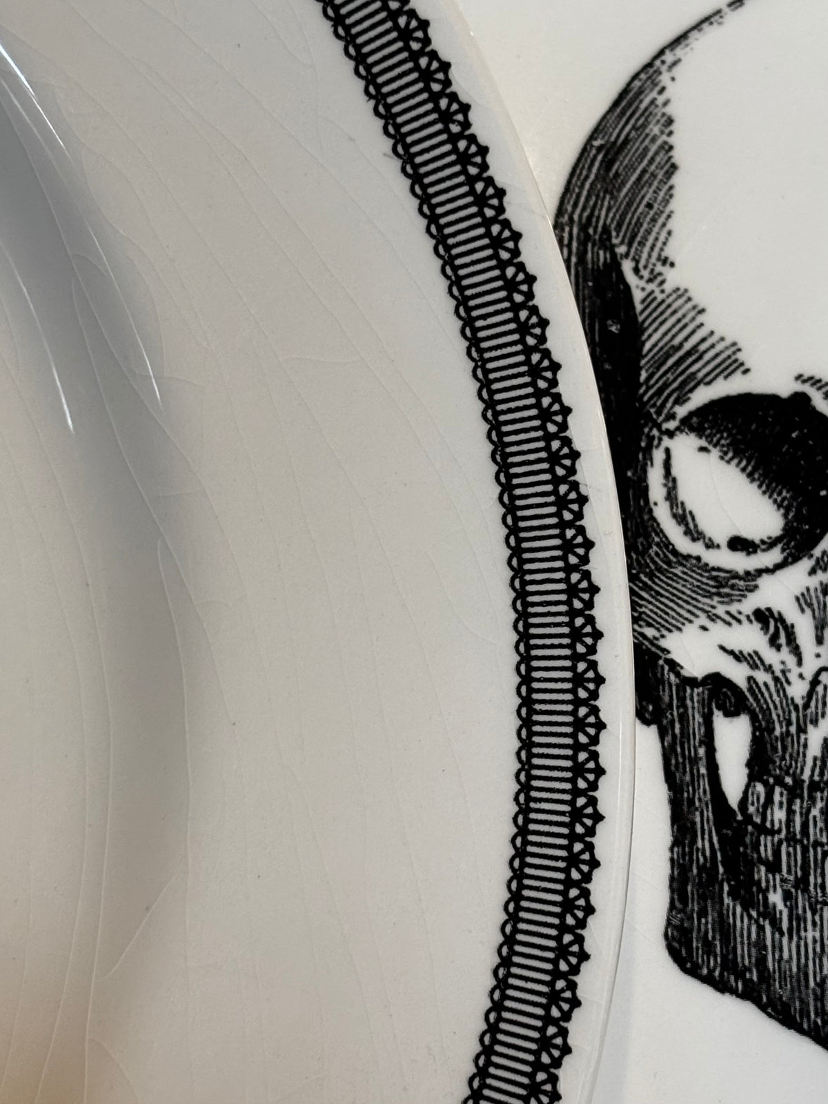 Royal Stafford Large Ceramic Skull Halloween Dinner Plates