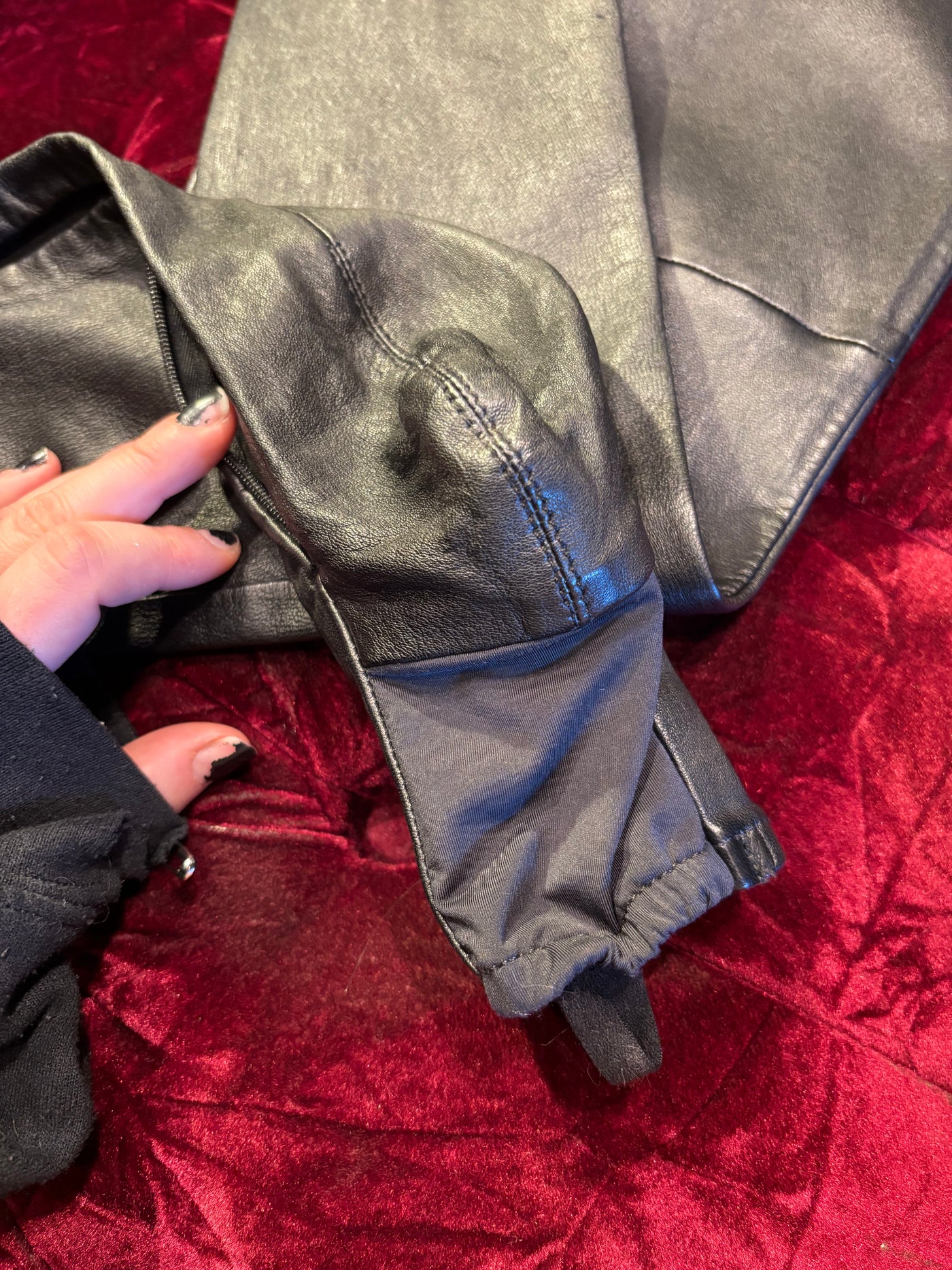 Maison Martin Margiela x H&M Black Leather Skinny Stirrup Leggings