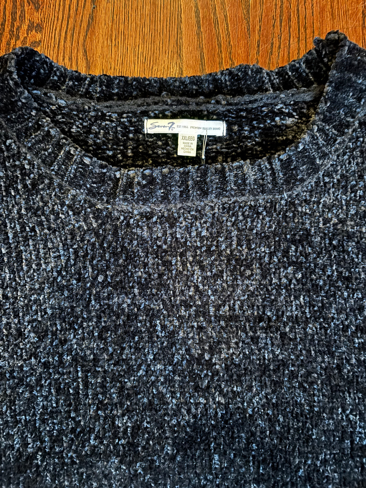 Black Knit Chenille Knit Sweater