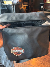 Vintage Black Canvas Harley-Davidson Crossbody Bag