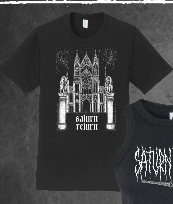 “The Goth Cowboy Store” Gothic Cathedral T-Shirt