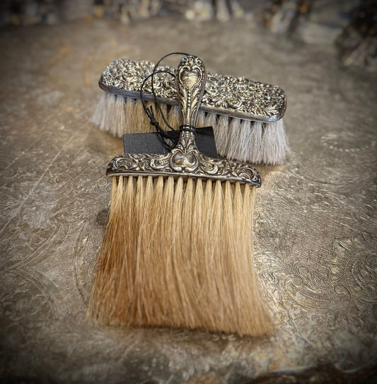 Vintage Barbering Two-Piece Set of Brushes