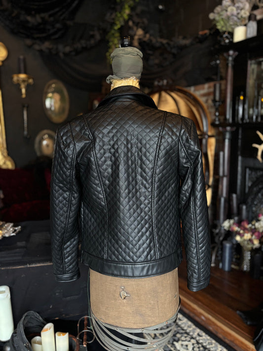 G by Giuliana Black Label Quilted Faux Leather Jacket