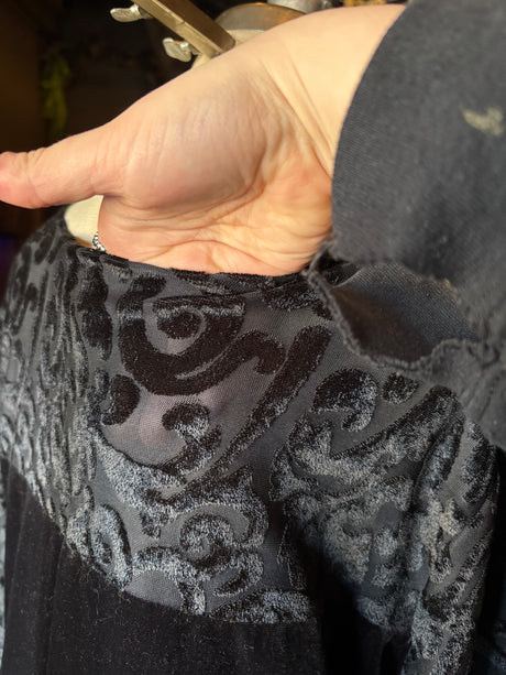 Vintage 90’s Diane Von Furstenberg Black Velvet Midaxi Dress