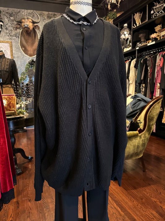 Ultimate Emo Black Knit Oversized Cardigan