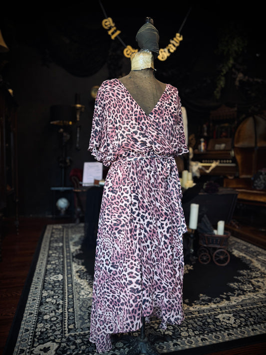 Pretty in pink Torrid Cheetah Print Wrap dress