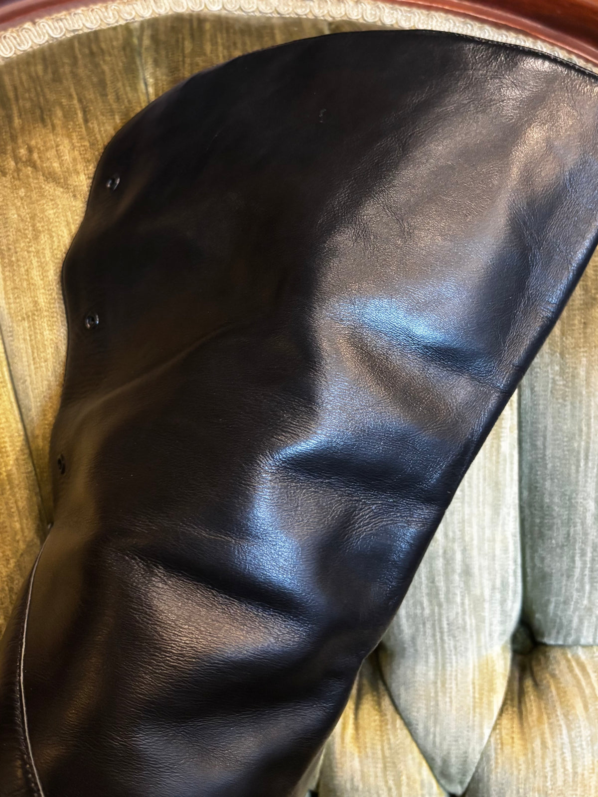 Vintage Black Leather Pirate Style Sky Thigh High Boots