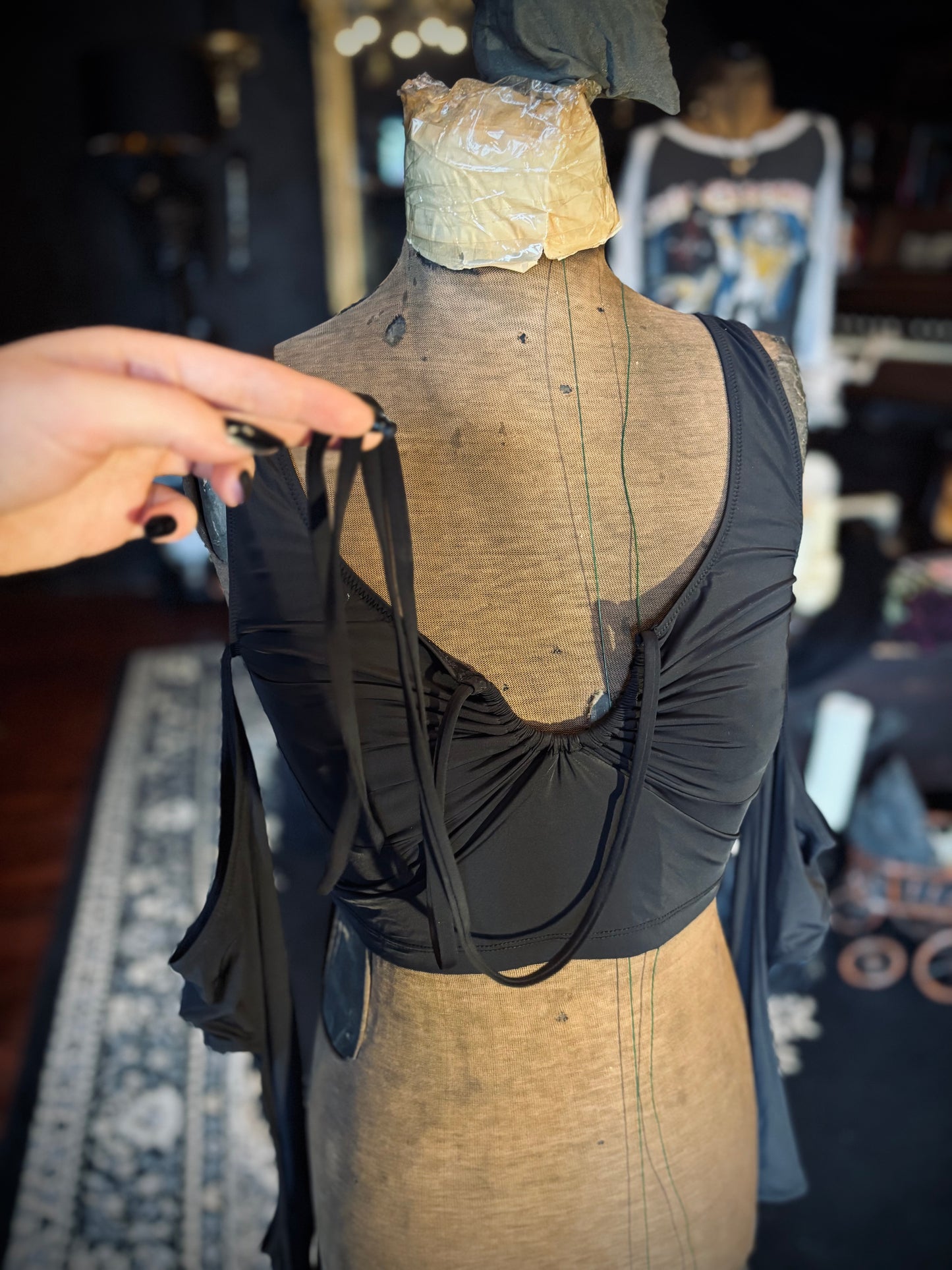 Poster Girl strappy long sleeve keyhole top